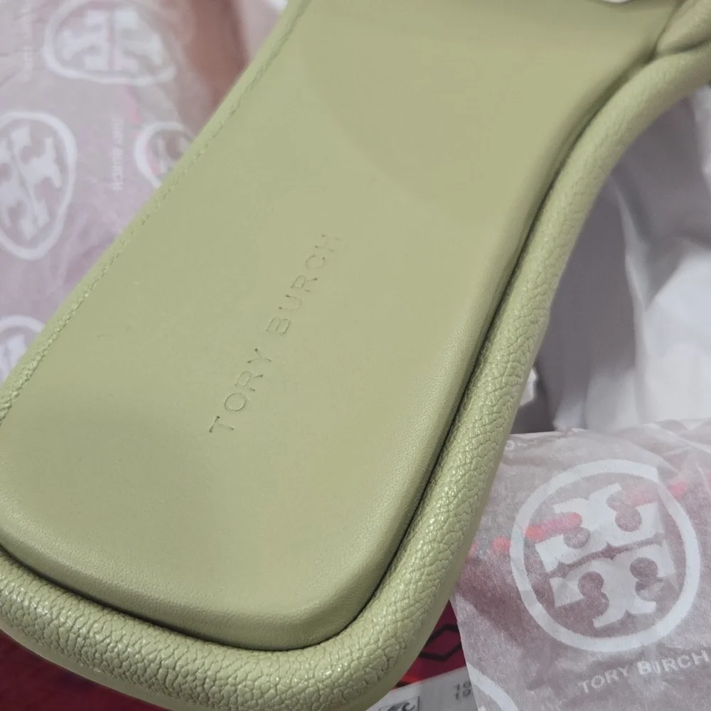 Tory Burch Double T Sport Slide Tumbled Leather - Picture 6 of 11